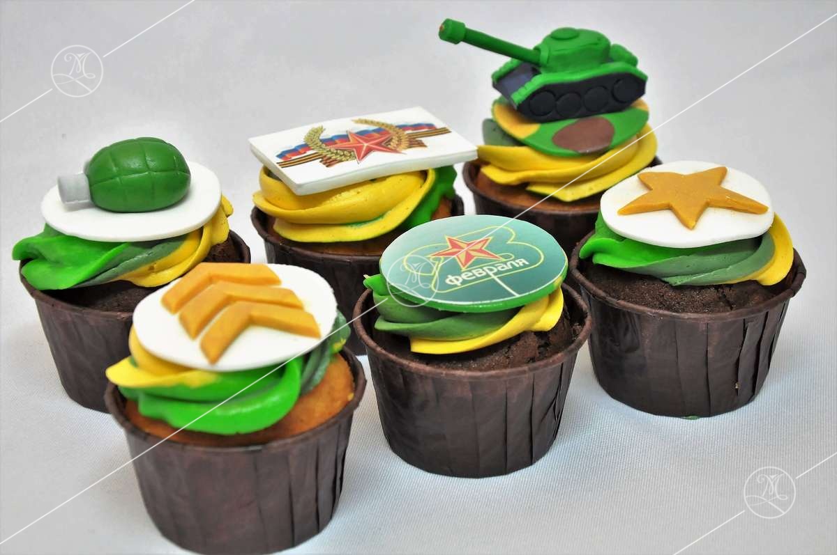 Капкейки в стиле милитари