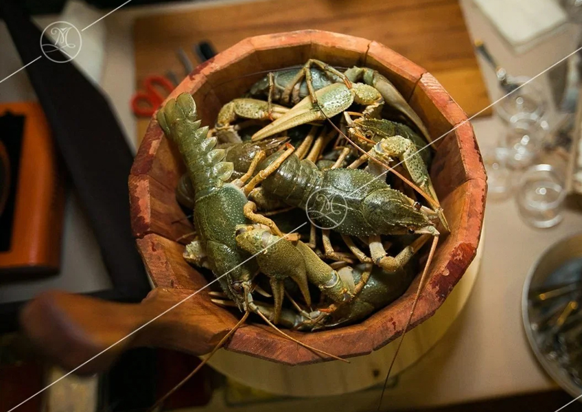 демонстрационное приготовление раков