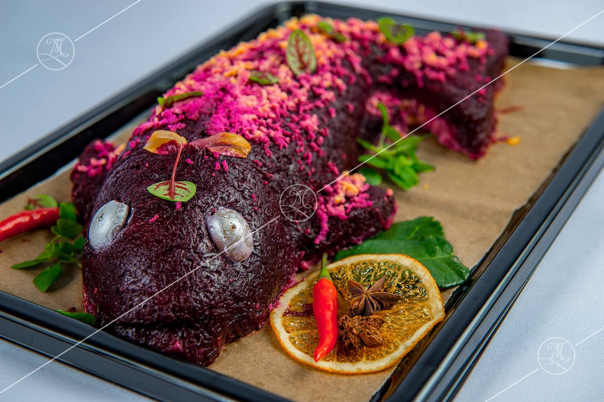 Селедка под шубой в форме рыбки