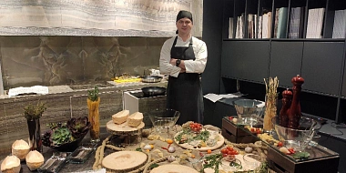 Станция "Паста с белыми грибами"