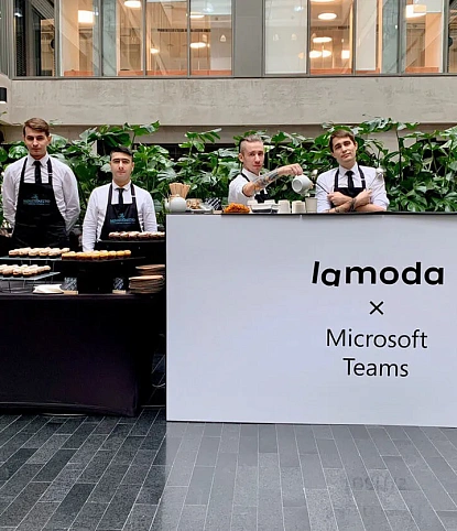 Анимационный чайный бар для Lamoda