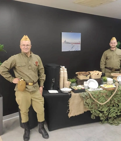 Полевая кухня на 100 персон к 23 февраля Росатом