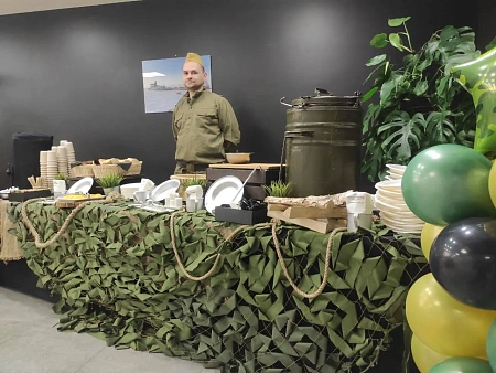 Полевая кухня на 100 персон к 23 февраля Росатом
