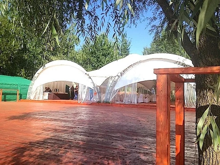 Корпоративный фуршет в шатре