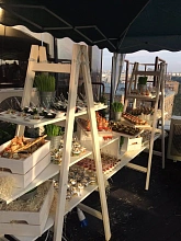 Фуршет на открытой террасе офиса