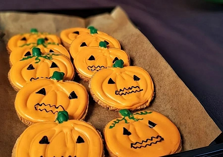 печенье тыковки на хэллоуин